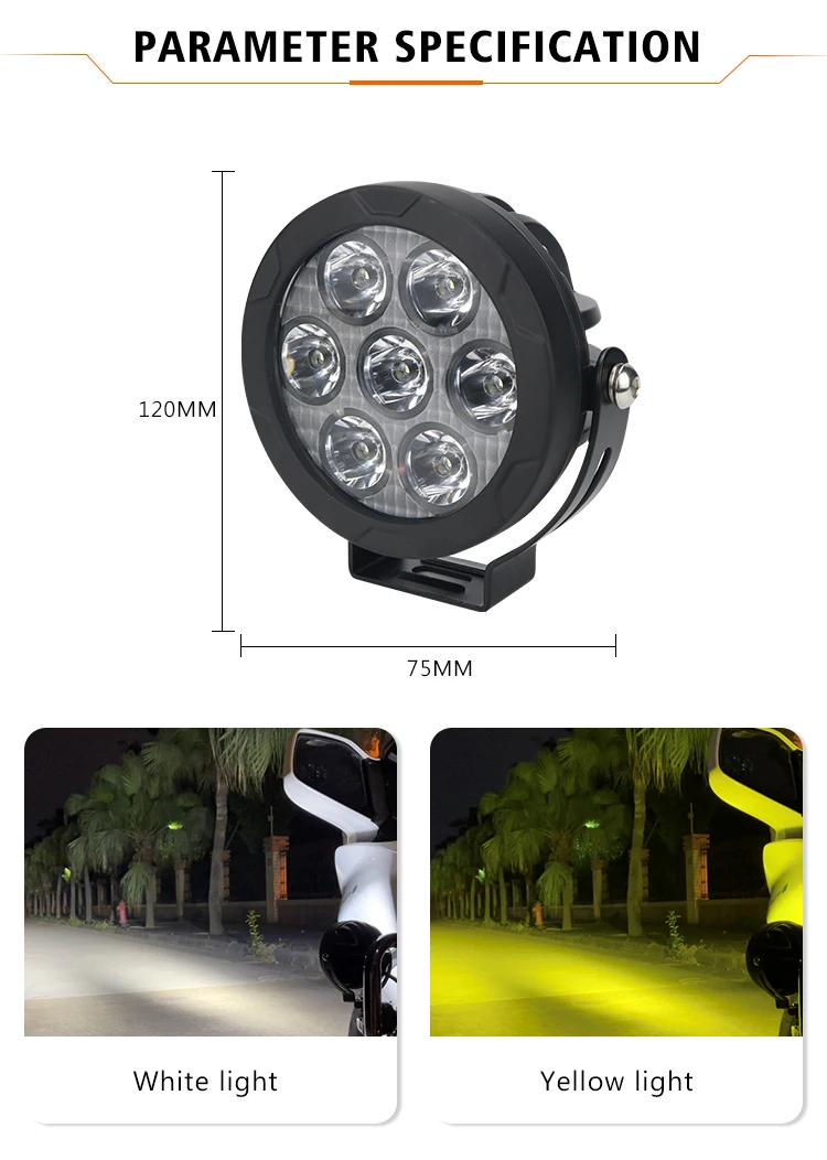 Dimmer Knob Switch Round Mini Driving Gr Light Laser Gun Led Work Light