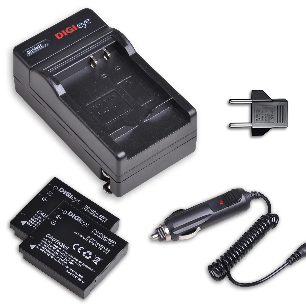 AC/DC Battery Charger for Panasonic CGA-S005E DMW-BCC12 DMC-LX3 DMC-FS1 DMC-FX12