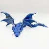 Blue silver big horned flying dragon 38.5cm