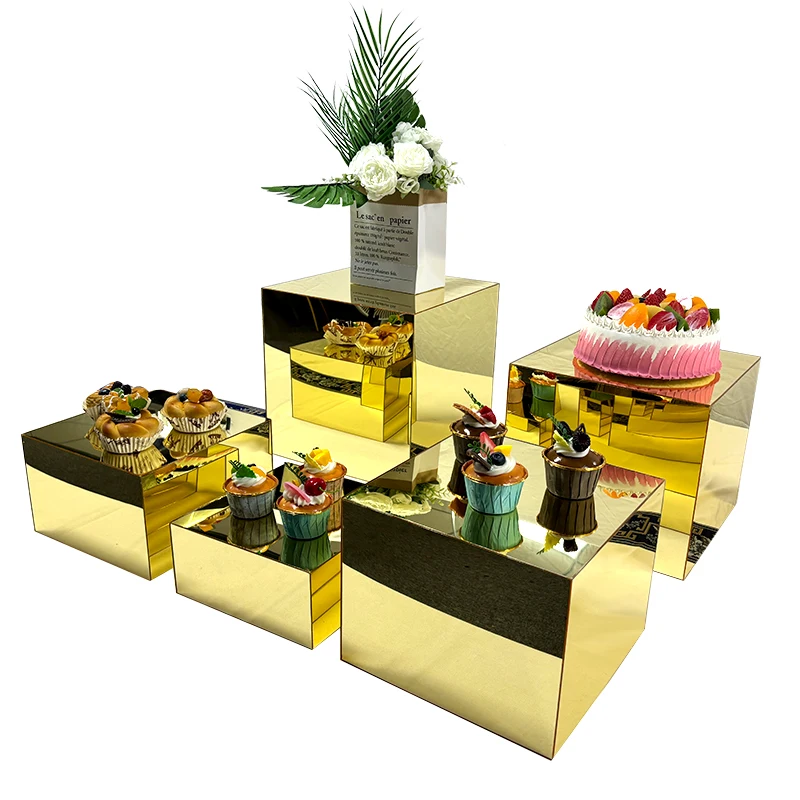 Food Display Rack Set Gaojian Meal Stand Acrylic Cube Buffet Food Display Racks for Tea Break ...
