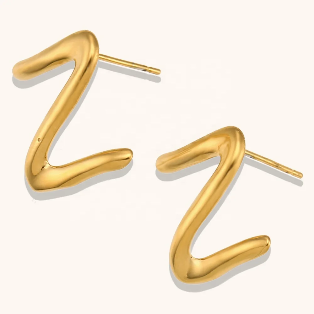 croissant zorcon gold plated drop earring-2