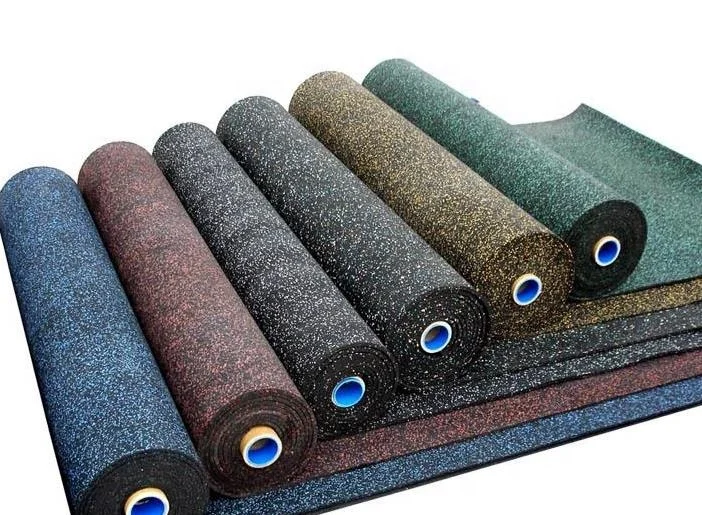 3-12mm Thick Indoor Gym Flooring Rolls  EPDM Rubber Flooring Mat for Fitness