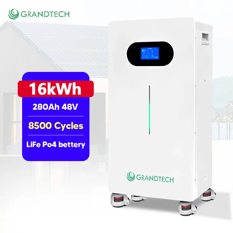 Grandtech Lifepo4 Lithium Bataireáis Ghrianúil 48V 51.2V 200Ah 300Ah 10Kwh 15Kwh 16kwh Powerwall Stóráil Fuinnimh Lithium Ion do Thaigh