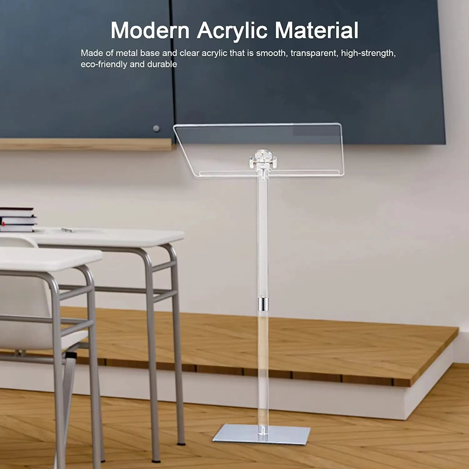 Customized Transparent Acrylic Podium Modern Design Style Small Size Detachable Feature for School Supermarket Hotel Home Bar