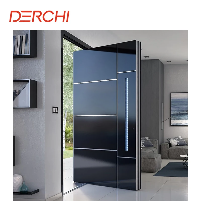Residential Project Europe Aluminum Security Doors for Houses Exterior Front Villa Entry Doors