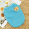 Chaleco de osito de peluche gofre azul