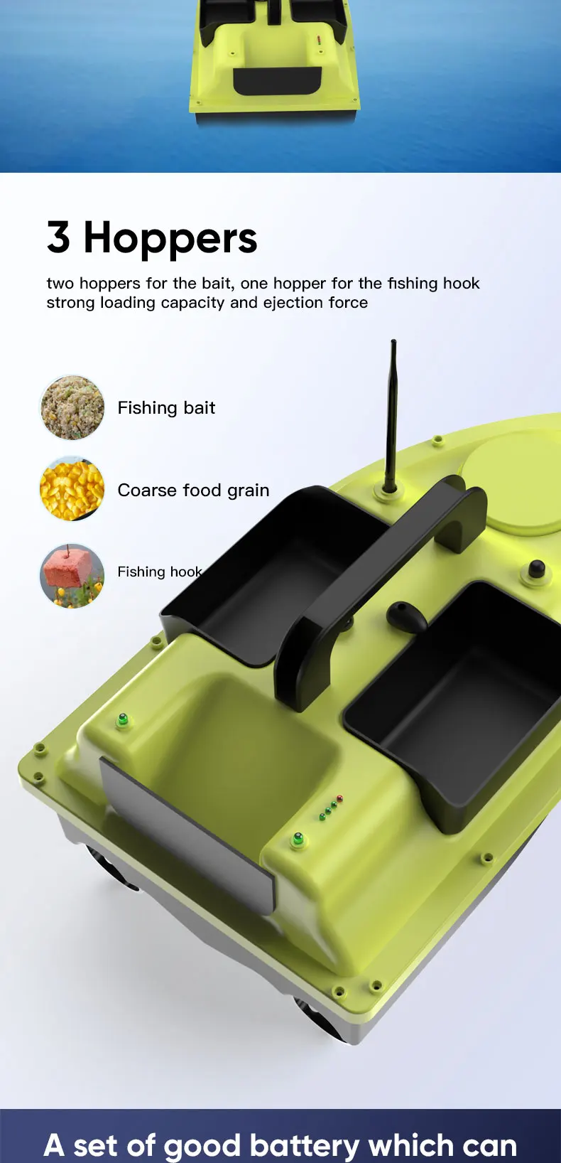 Factory D18b 16 Anchor Points 3 Hoppers Auto Pilot Rc Electric Fishing