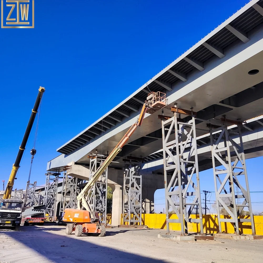 Carbon Steel Grid Bridge Structure Welding of Steel Girders for Bridge Construction