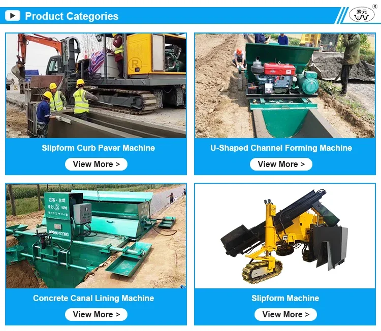 product landscape curbing concrete kerb making machine road drainage ditch slipform paver forming machinery-3