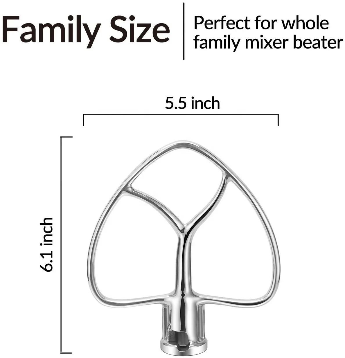 Stainless Steel Stainless Flat Beater For Kitchenaid 6quart Bowllift