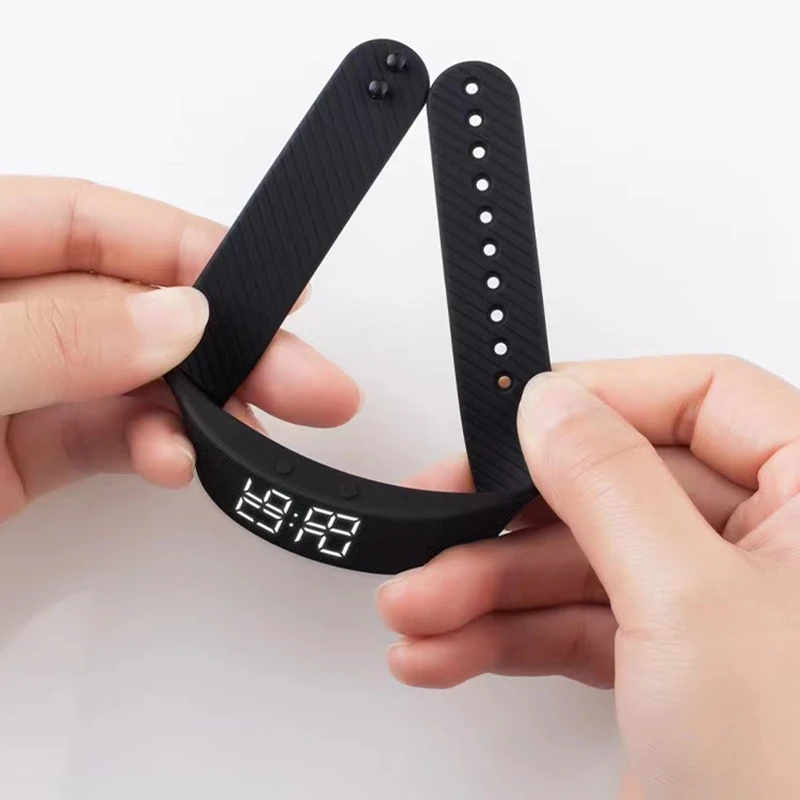 Male Female Student Sports Smart Watch Bracelet with Vibrating Alarm Step Counting for Running Square Shape Activity Tracker