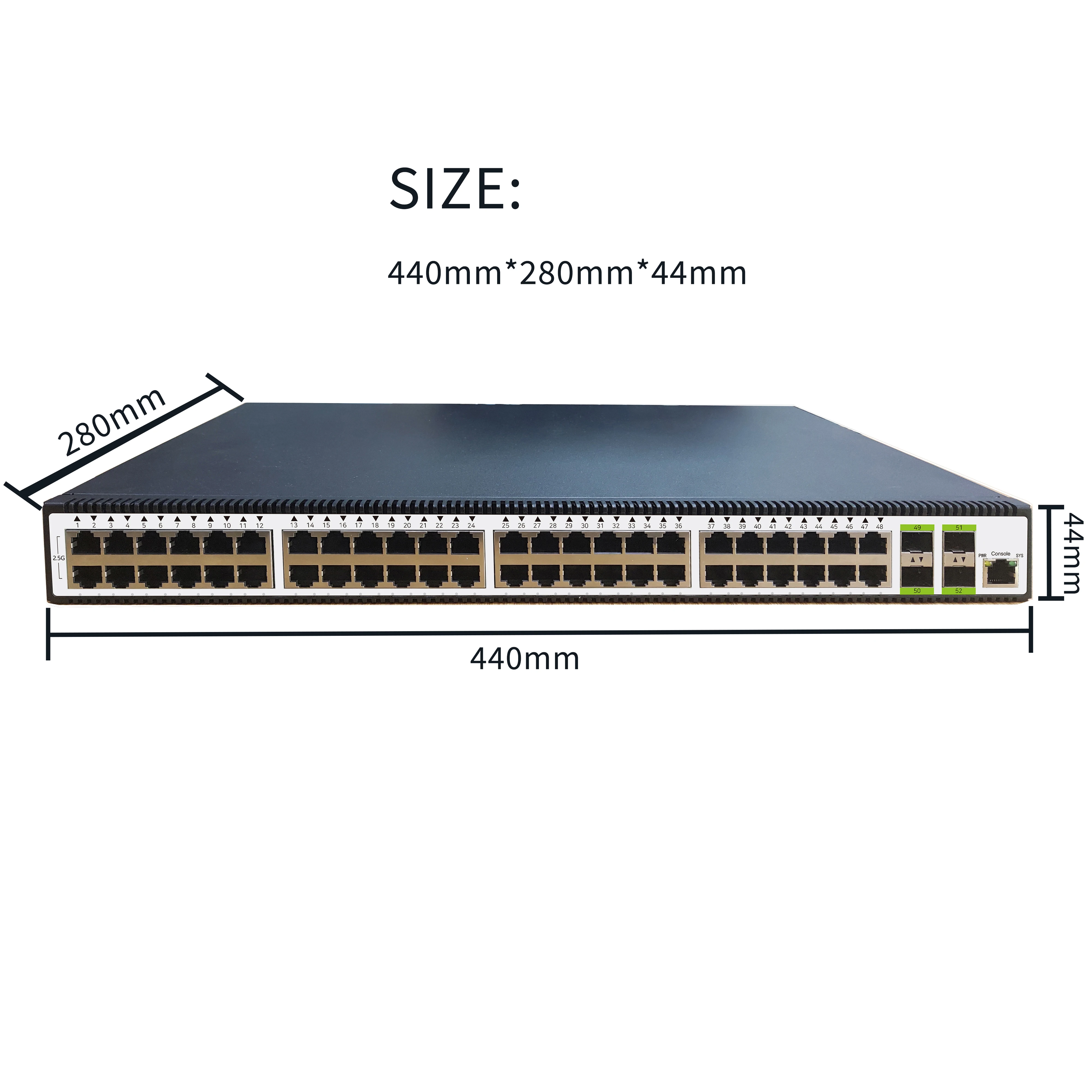 48x 100m/1g/2.5g+ 4x Multigigabit Network Switch 320gbps Capacity Smart