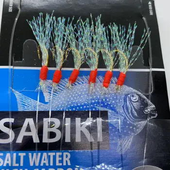 CHEERY Wholesale Fishing Sabikis Fish Skin 6 Hooks Sabiki Rigs #8#10#12#14#16 – Hooks – view 5