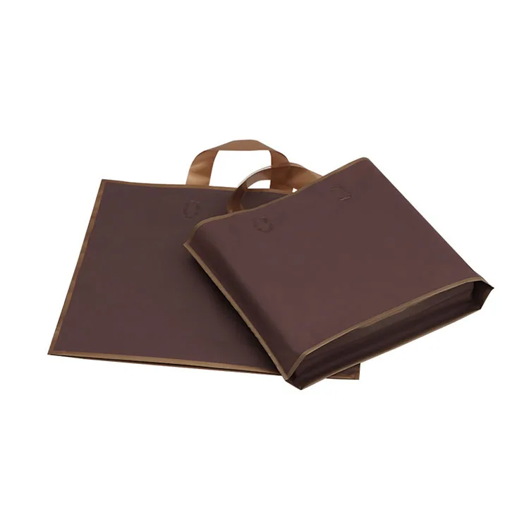 Low MOQ 100PCS Recyclable Custom Cheaper Lartge Plastic Pe Shopping Bag with Handle