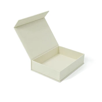 Custom Linen Magnetic Box Packaging  Gift Magnetic Jewelry Bracelet Earrings Notebook Journal Planner Box