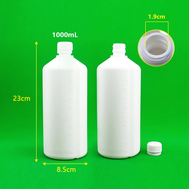 product 1kg chemical reagent bottle organic solvent storage container thick hdpe plastic with free ldpe screw cap 1000ml-27