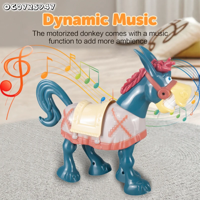 Funny Plastic Battery Operated Singing and Dancing Donkey Toy for Kids Baby