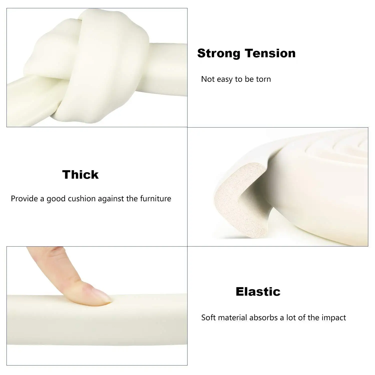 Factory Direct Child Safe L Type 2M Baby Safety NBR Edge Corner Protection Guard for Corner Table Edge Made of Foam