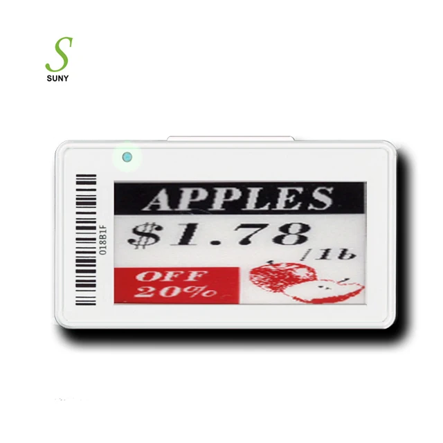 Supermarket Digital Price Tags 2.13 inch Electronic Shelf Label ESL
