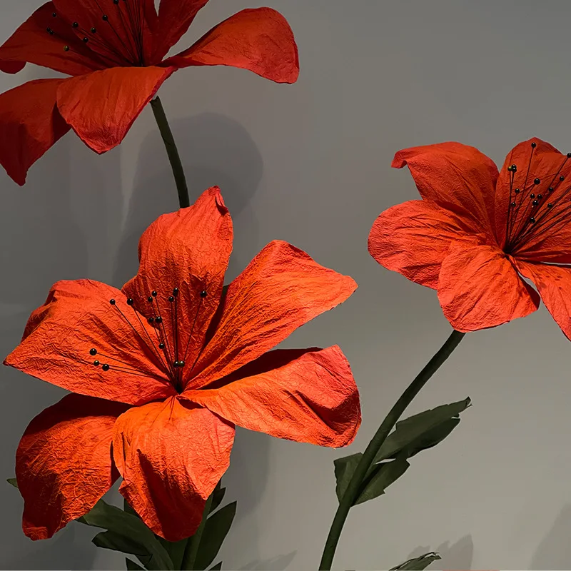 V48 Wedding Supplier Artificial Flowers Giant Flower Paper Flowers Hand