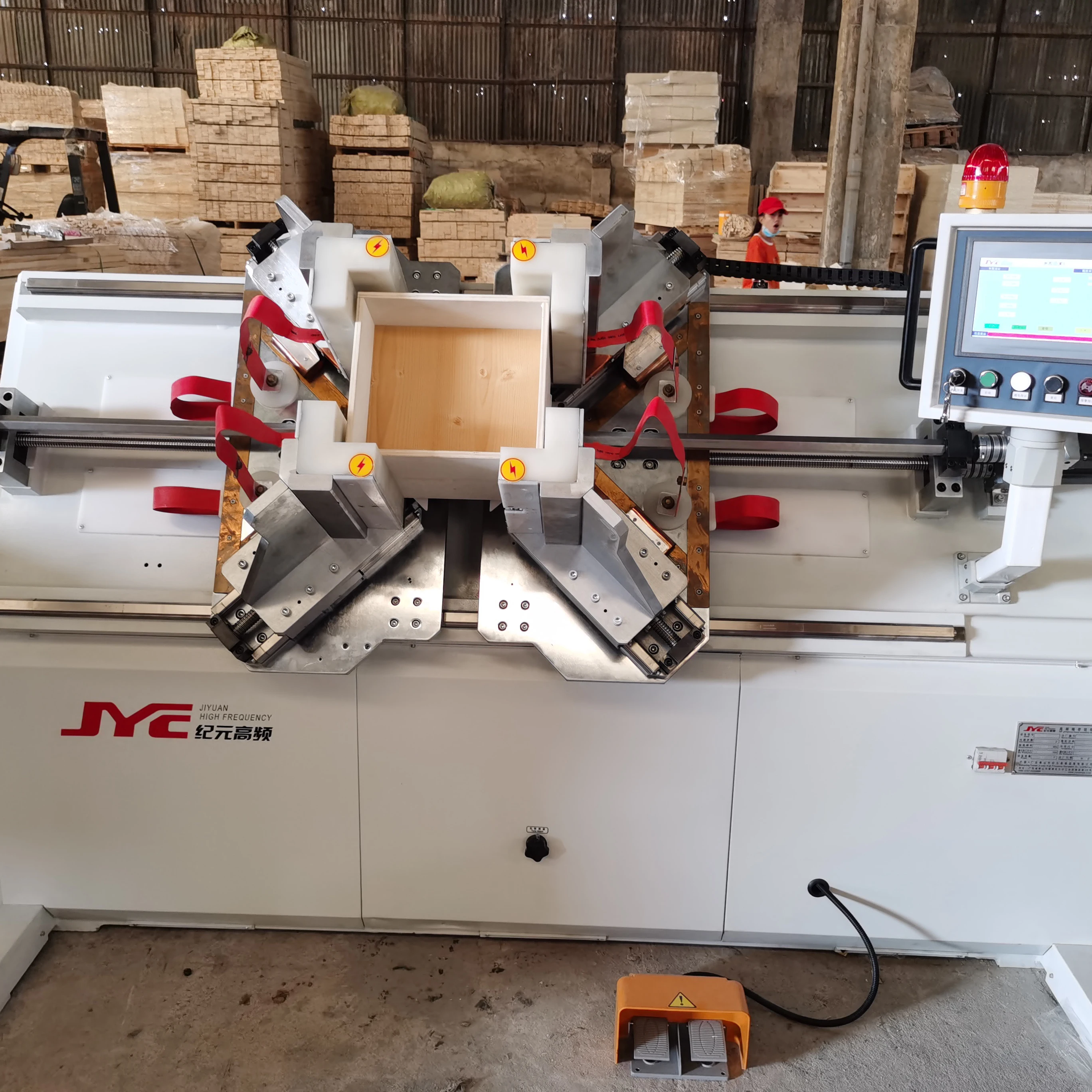 JYC High Frequency Wooden Box Making Machine Wood Drawer Assembly Machine