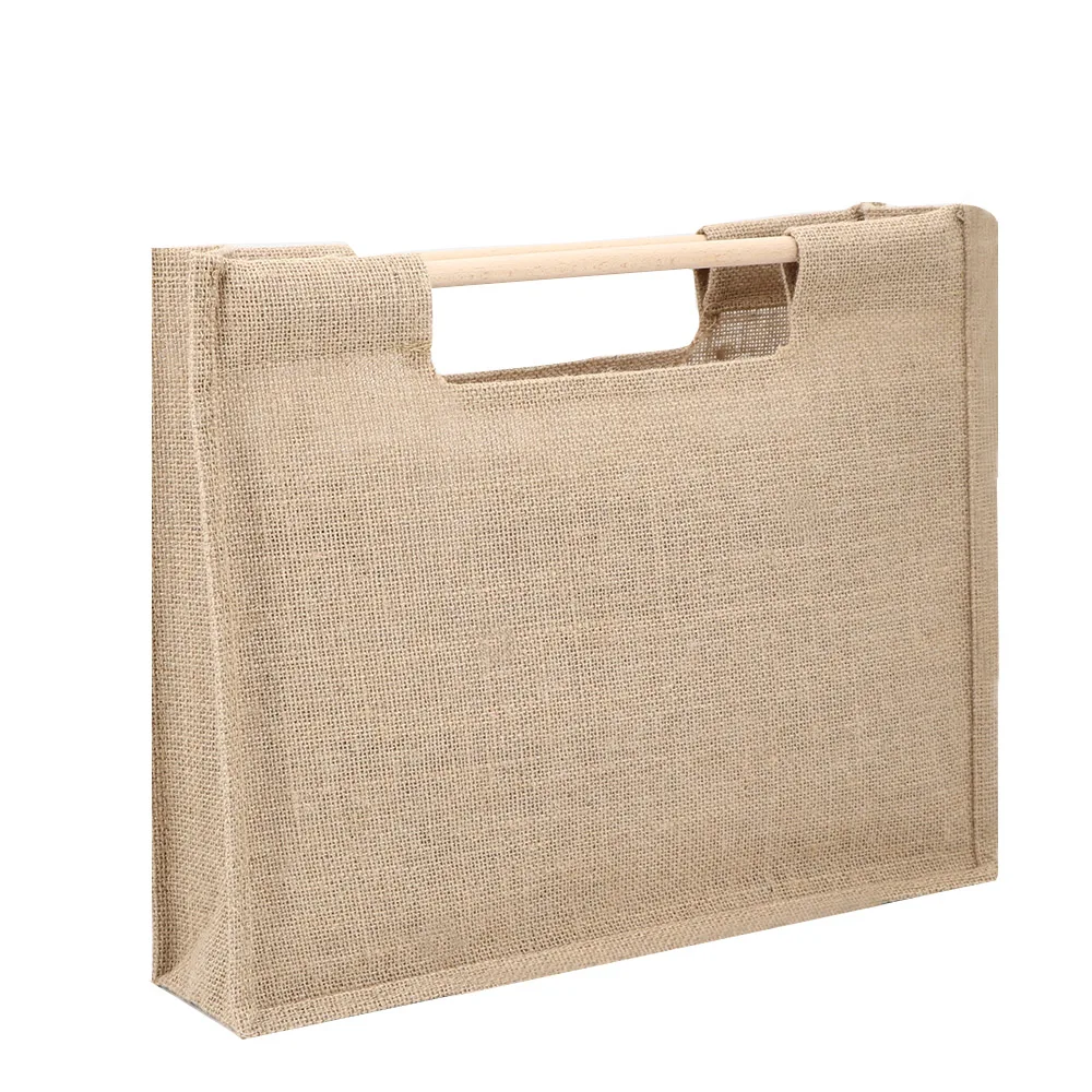 Fashion New Look Wooden Bag Wooden Handle Crochet Straw Circle Bag - Main Image