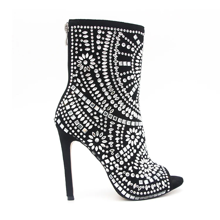 diamond studded boots