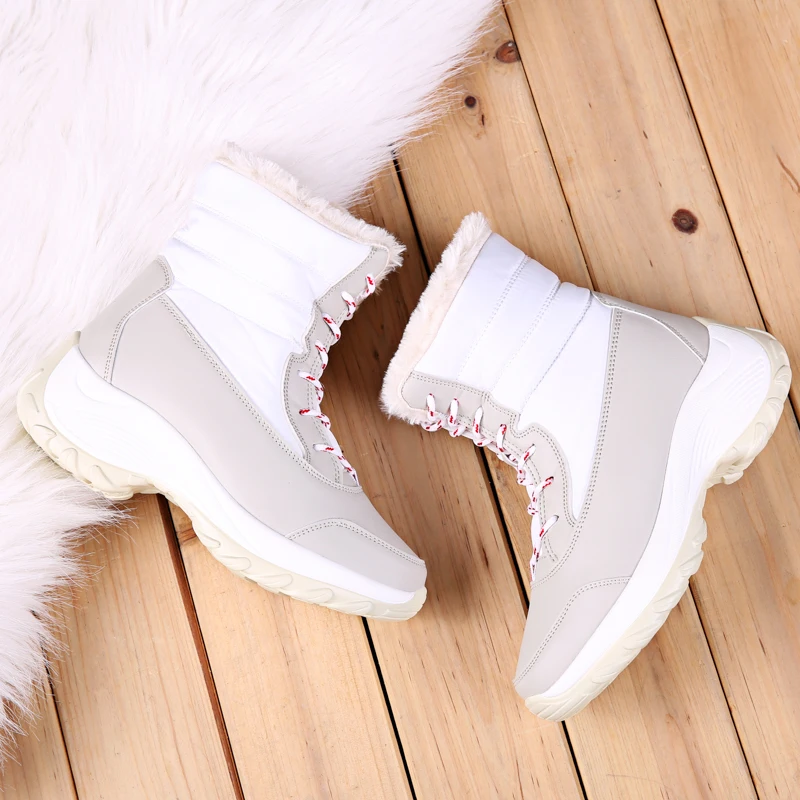 Oxfard fabric upper snow boots high top  keep warm cotton boots