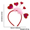 Fascia per capelli con piume rosa Side Love 9