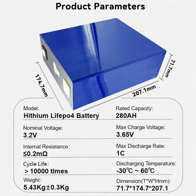 2025 New 1175ah Lithium Lifepo4 Battery Cell 10000 Cycles