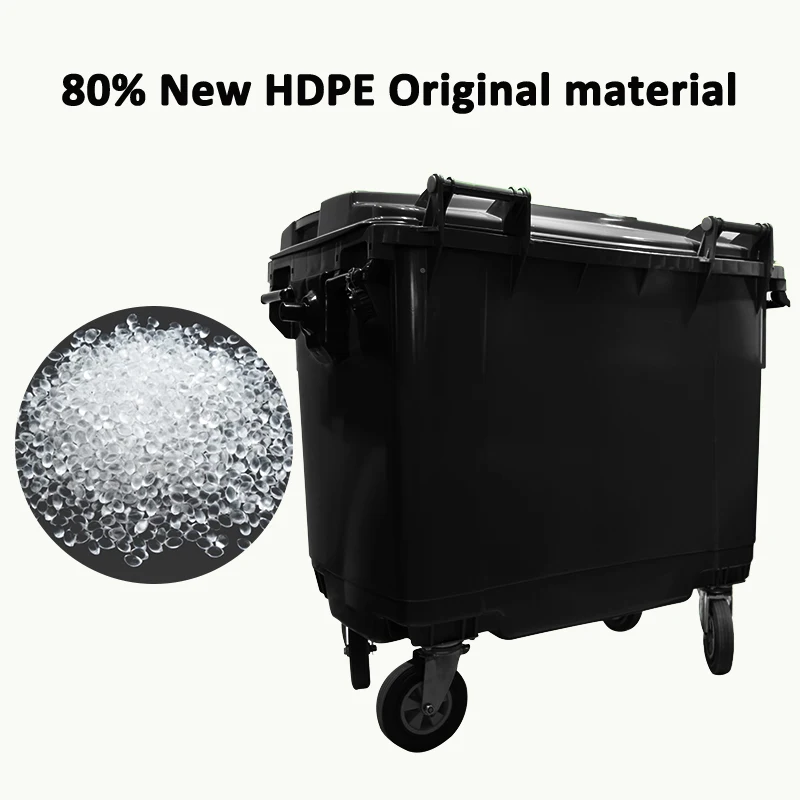 1100 литров пластиковые корзины для мусора колесный мусорный контейнер мусорное ведро