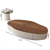 set-mangue beige grain de bois de noyer-1206033cm-60cm verre gris