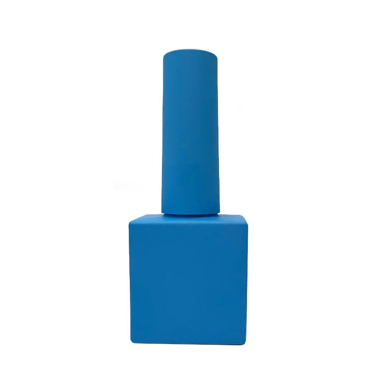 Factory Custom Empty Square Glass Nail Polish Bottle With Brush Cap