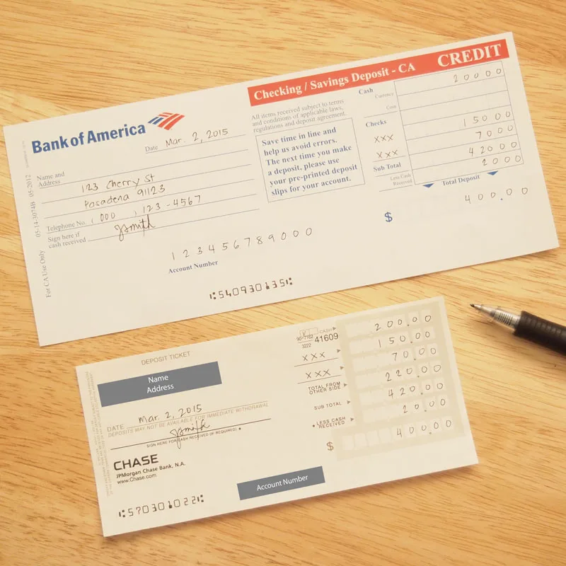 Customize Printed Duplicate Triplicate Carbonless Paper Deposit Slip Ticket Books