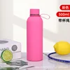 Pink small-mouth thermos (with strap)