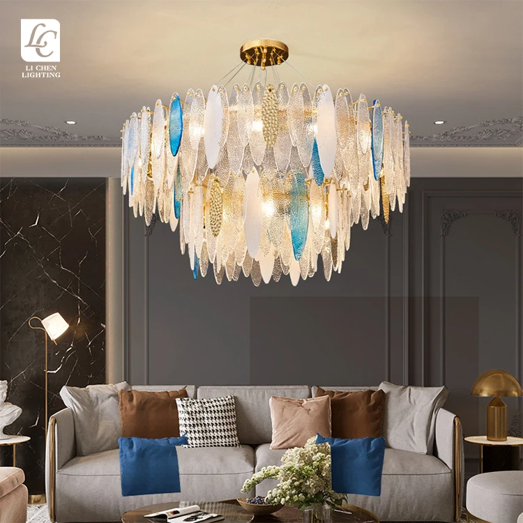P0001 Luxury Design Residential Decoration Dining Living Room Glass Chandelier Lamp   