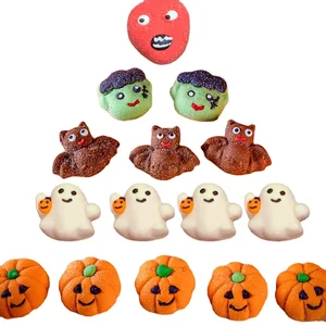 Halloween Cotton Candy Mixed Pack for Children Fruity Flavored Snacks Pumpkin Lantern Green Ghost Evil Custom Design