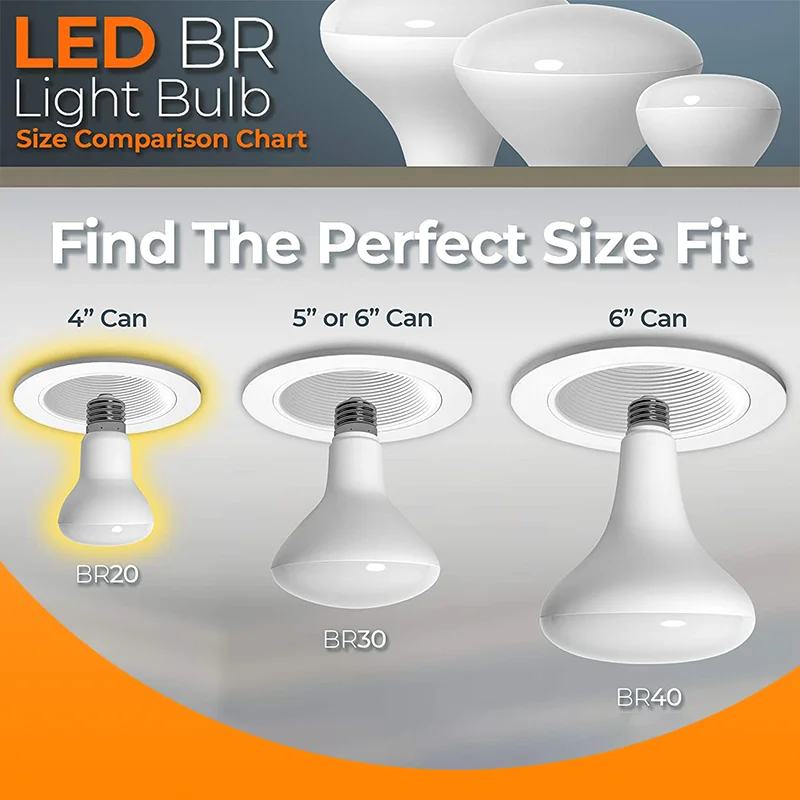 LED Recessed Light Bulbs BR30 Great Eagle R30 or BR30 LED Bulb 11W Upgrade for 65W Bulb for Recessed Can Use Wide Flood Light AC