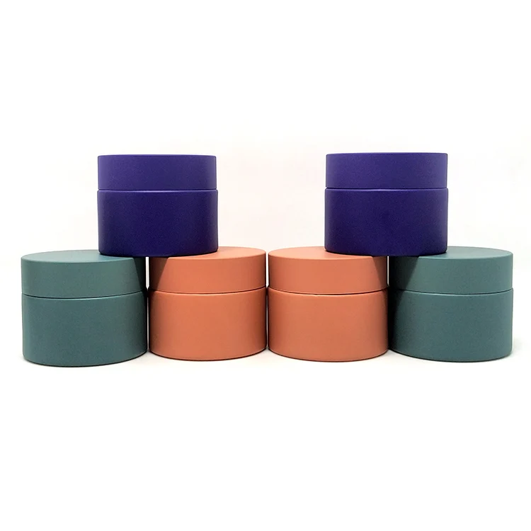 Wholesale matte colored 5g 10g 20g 30g 50g 100g frosted glass face cream jar