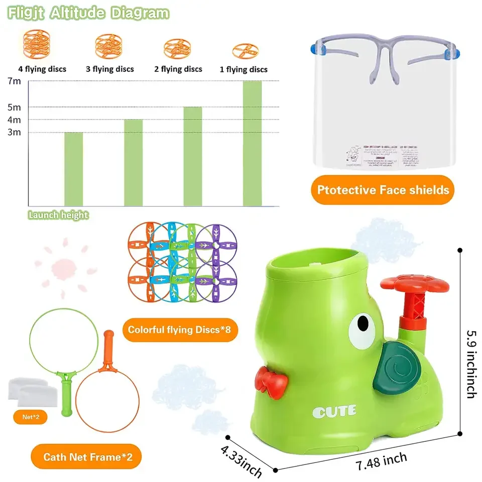 Pt 2024 Trending Products Flying Discs Launcher Toy With Catching Net