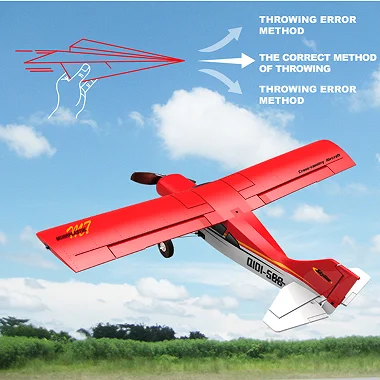 QIDI560 One-click Stunts Mohr Practice Planes Model 1504 Brushless Motor 4CH 2.4Ghz Remote Control Toys New Flyer Christmas Gift