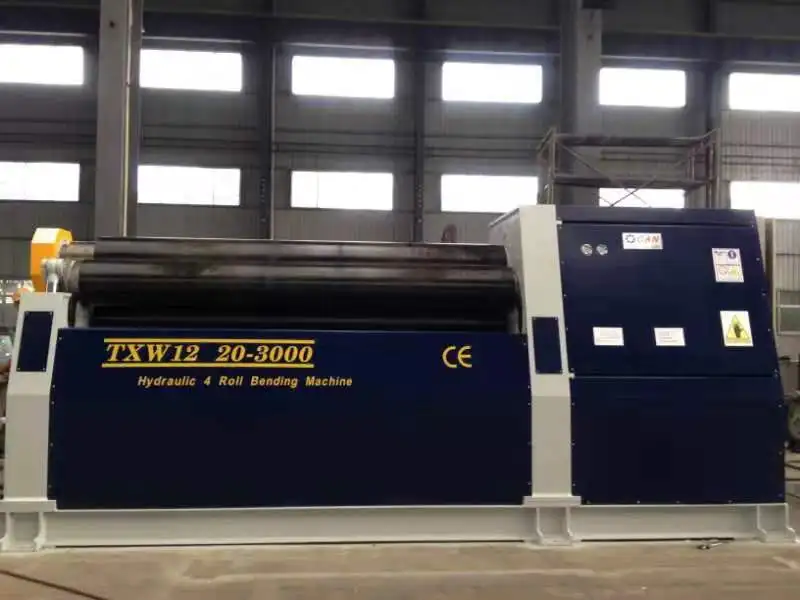 Four Rollers Cone Rolling Bending Machine Hydraulic Aluminium Steel Plate Rolling Machine