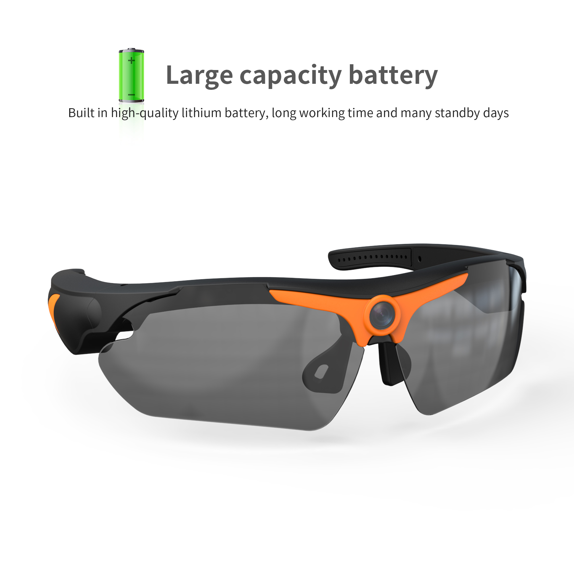 1080P HD Sports  Glasses - Portable Wearable Glasses Camera with Video Recording for Motorcycle Riding & Outdoor Activities