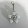 White bread rotary button keychain