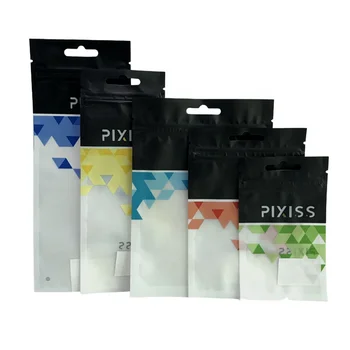 Custom Printed High Quality Clear Plastic Zip lock Usb Cable Packaging Bag Mobile Phone Case Packaging Plastic Bag