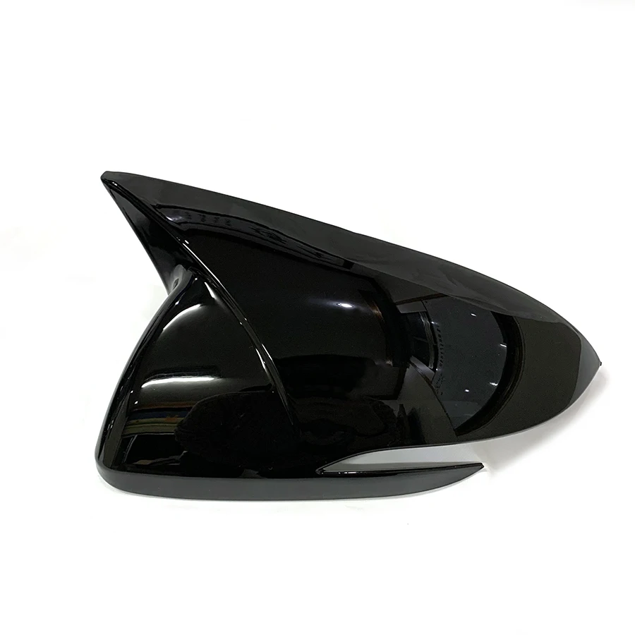 product tiypeor gloss black side mirror cover for hyundai elantra 2016   2020 sticking rearview mirror cover replacement 2017 2018 2019-6