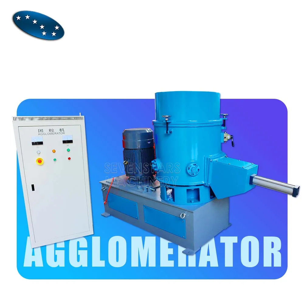 Hot Sale Plastic pp Pe Film Bags Agglomerator Machine with 22kw Power