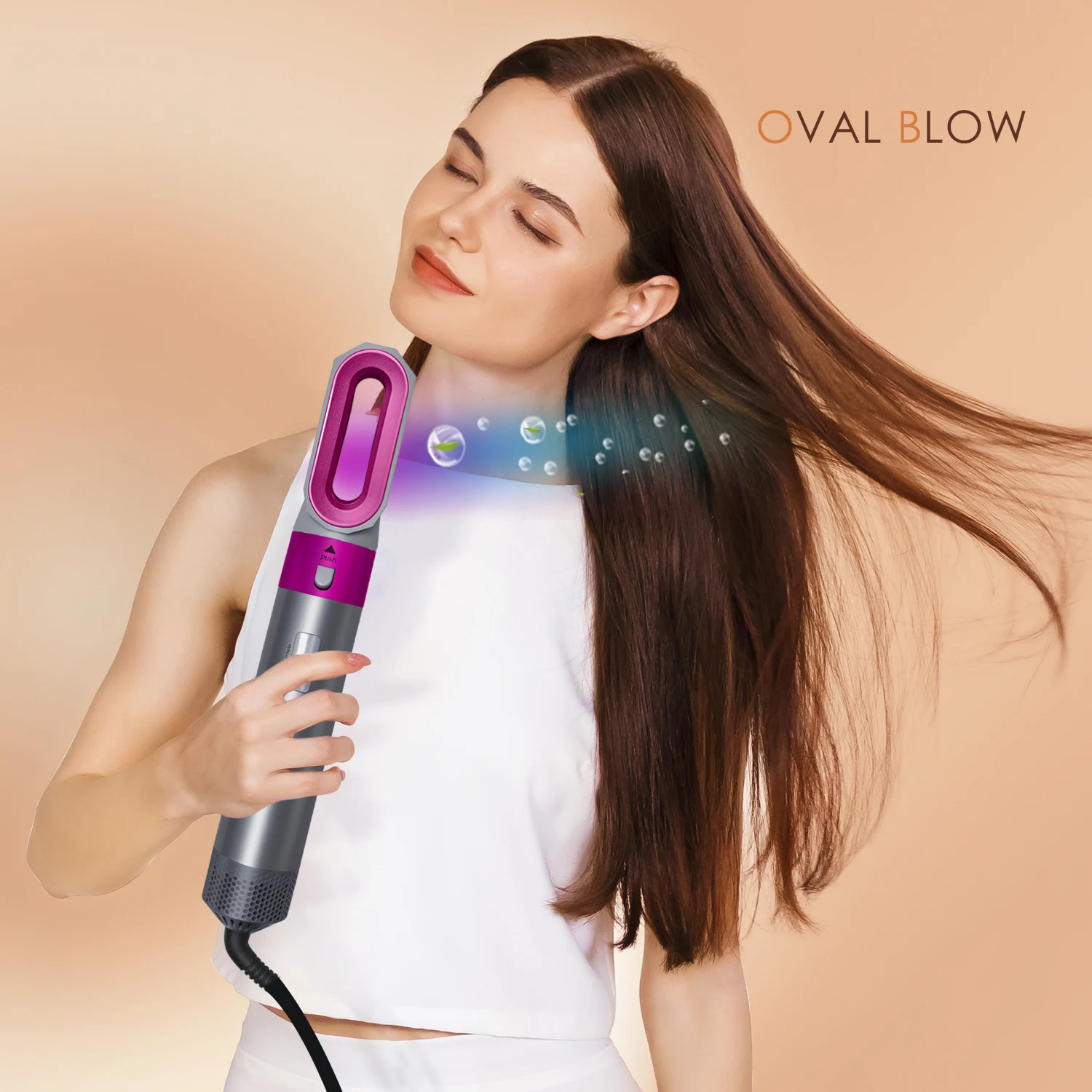 Professional Hair Dryer 5 In 1 Hair Styler Blow Dryer Comb Hot Air Brush Electric Curling Iron Hair Straightener Styling Tools