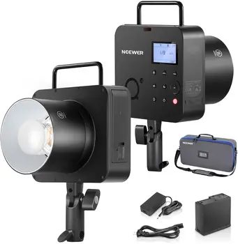 NEEWER Q4 400Ws 2.4G TTL Studio Flash 2800mAh Battery Powered Outdoor Strobe Photography Moonlight with Carrying Bag
