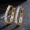 Zircon stone ear buckle gold color